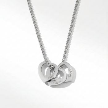 Women's Hearts Necklace with Your Children's Names