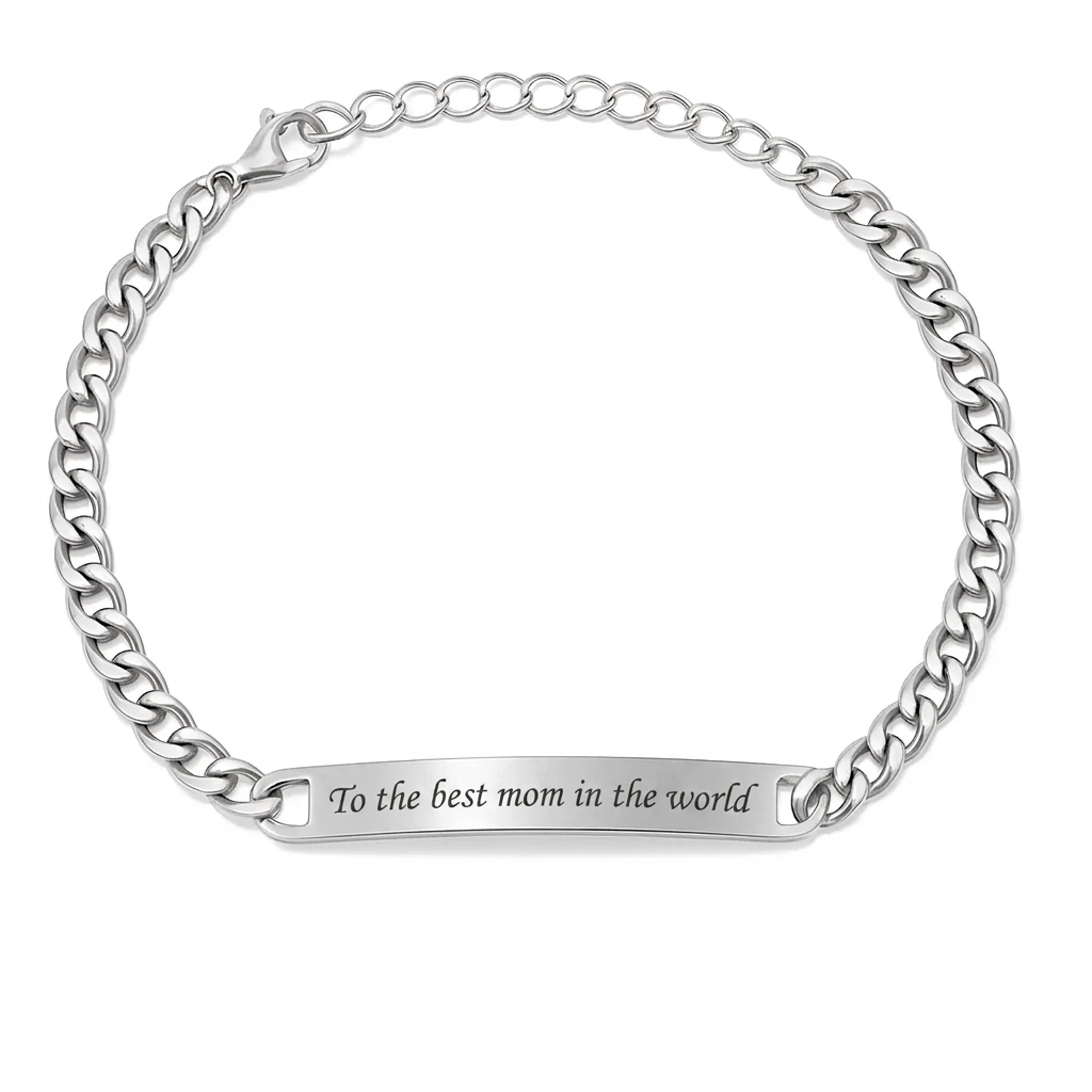 Luxury Engraved Bracelet for Women - Gift for Mom or Anyone You Love, Jewelry with a Handwritten Personal Message