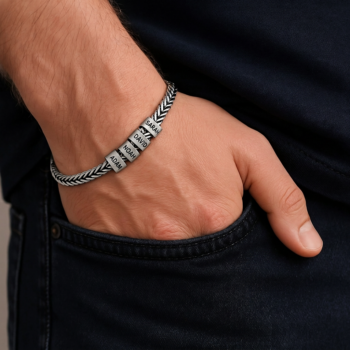 Luxury Men's Engraved Bracelet