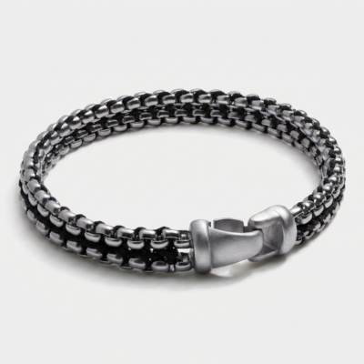 Woven Stainless Steel Chain Bracelet