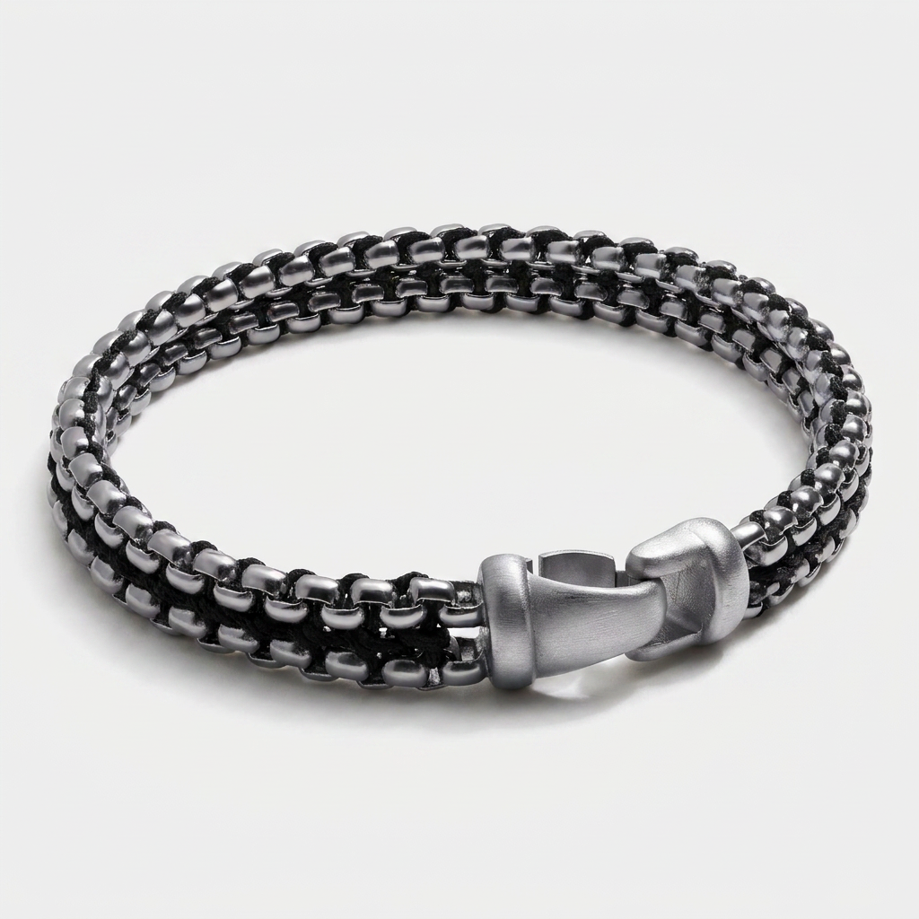 Woven Stainless Steel Chain Bracelet