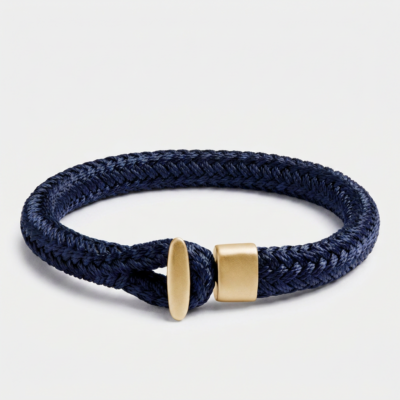 Pin Closure Nautical Rope Bracelet — Gold