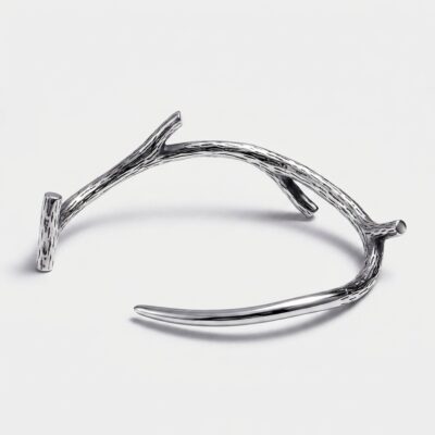 Textured Steel Cuff Bracelet