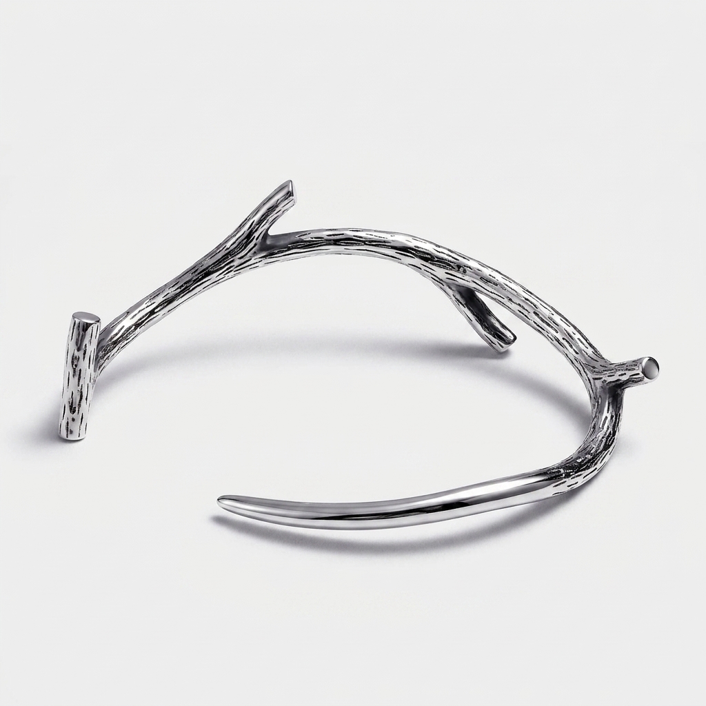 Textured Steel Cuff Bracelet