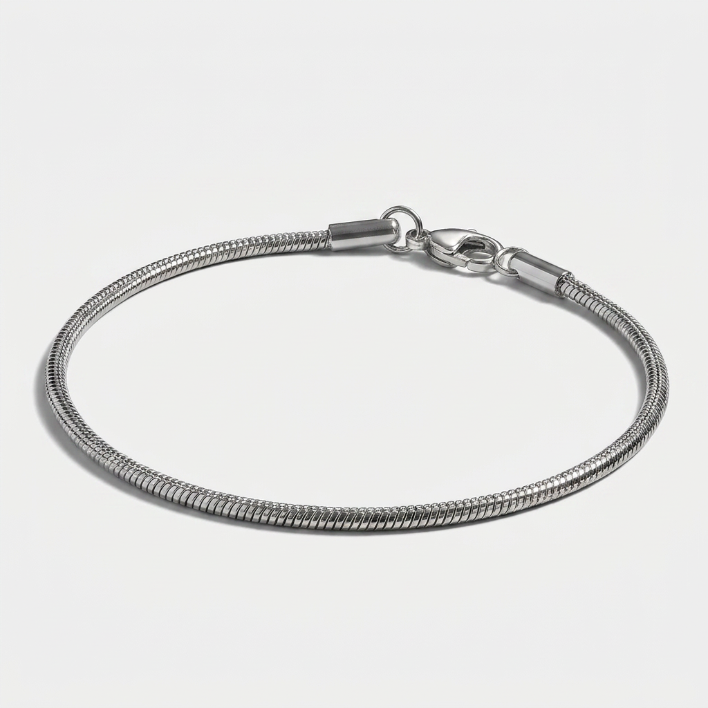 Snake Chain Bracelet 2mm — Silver