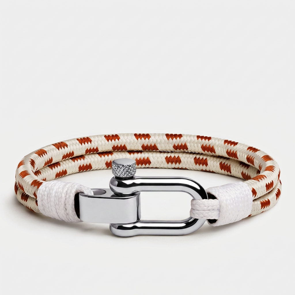 Double Wrap Nautical Rope Bracelet — Brown