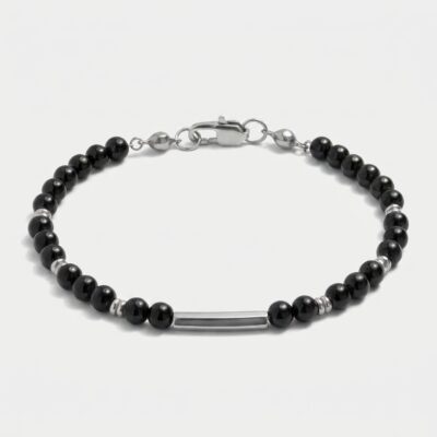 Onyx Beaded Stone Bracelet
