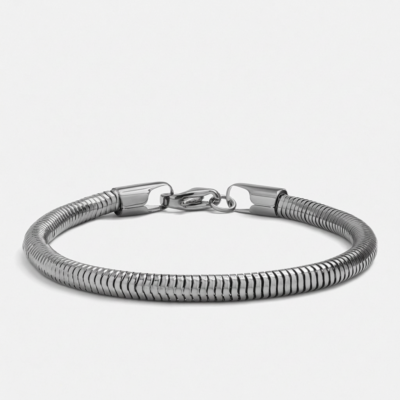 Snake Chain Bracelet 4mm — Silver