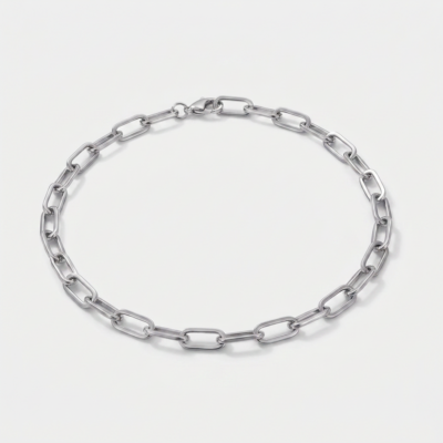 Paperclip Chain Necklace — Silver