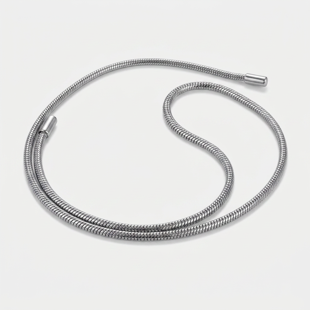 Snake Chain Necklace — Silver
