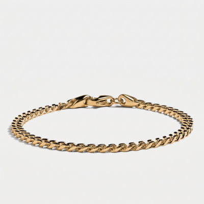 Cuban Link Chain Bracelet 4mm — Gold