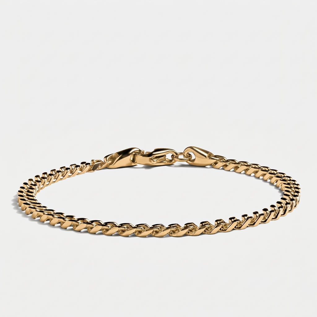 Cuban Link Chain Bracelet 4mm — Gold