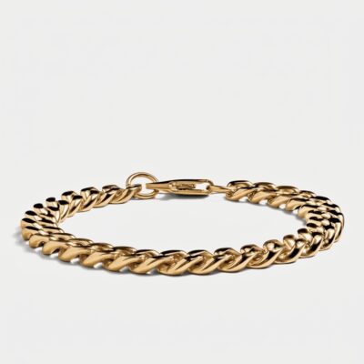 Cuban Link Chain Bracelet 8mm — Gold