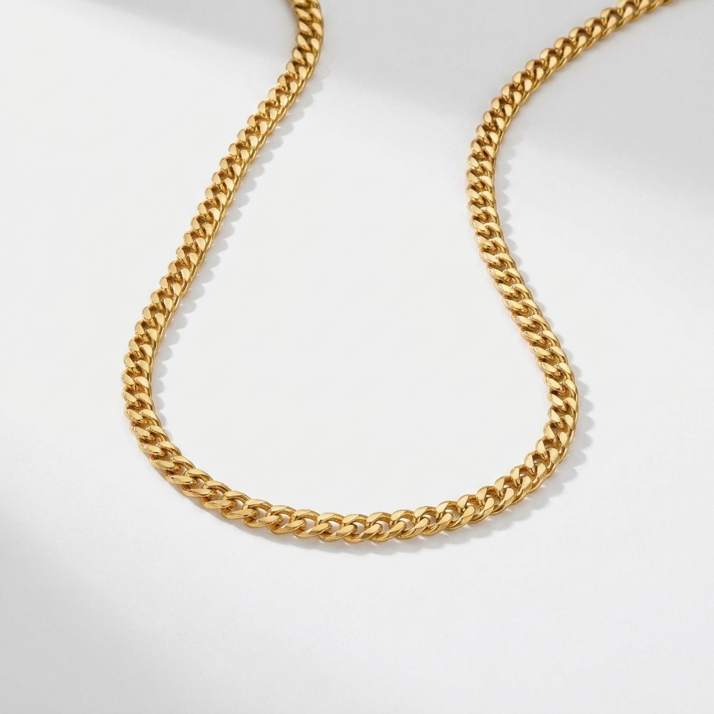 Cuban Link Necklace 4mm — Gold