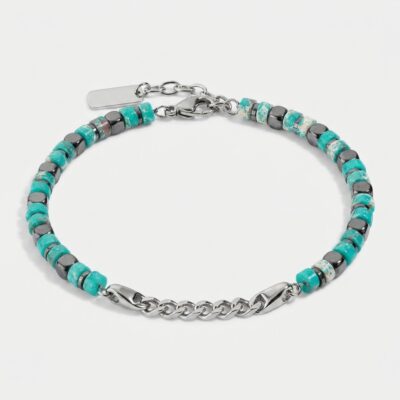 Teal Stone Chain Bracelet