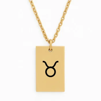 Luxury Stainless Steel Bar Necklace with Your Zodiac Sign